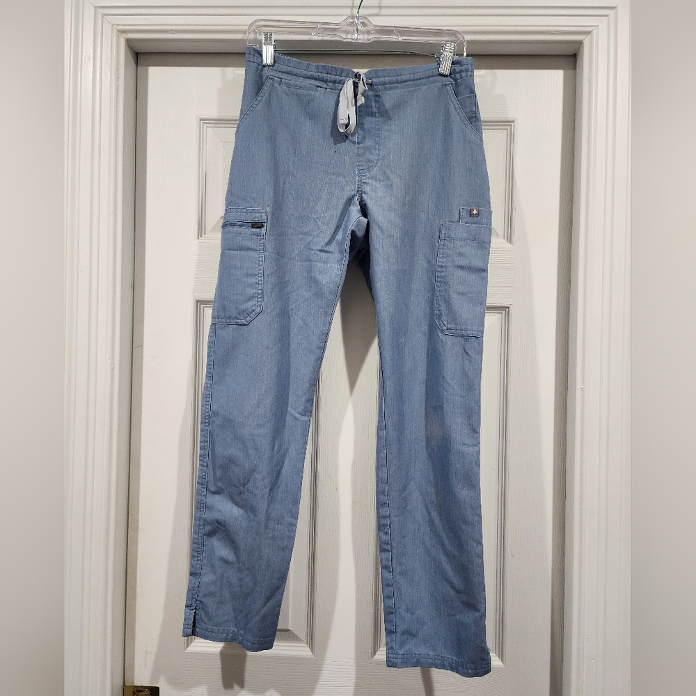 Figs Sky Blue Scrub Pants